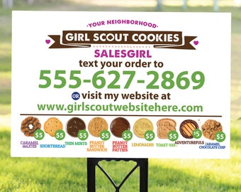 Girl Scout Cookie Poster/yard Sign Instant Download Printable | Etsy
