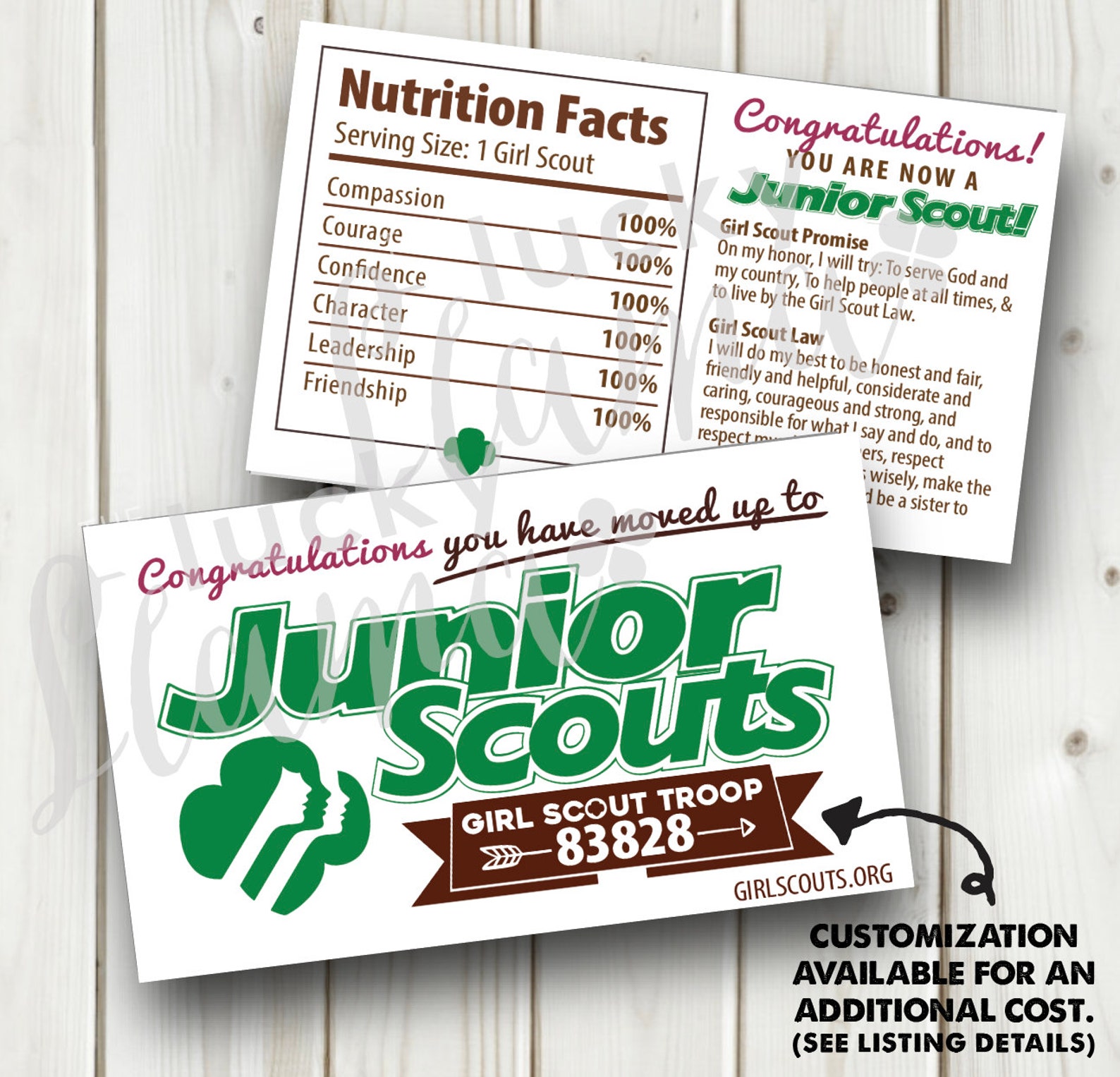 Girl Scout Junior Mints/scouts Printable Wrapper Instant - Etsy