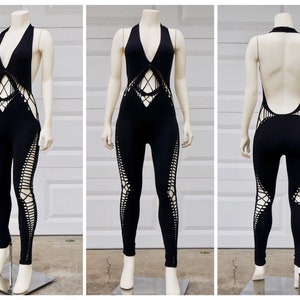 Neckholder Top Catsuit | Tribal Dance Body | Festival Playsuit | Sexy Yoga Ganzanzug | Boho Reifen zu tragen