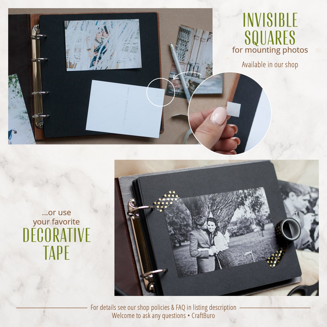 Custom wedding photo album Personalized photo album 4x6 5x7 Etsy