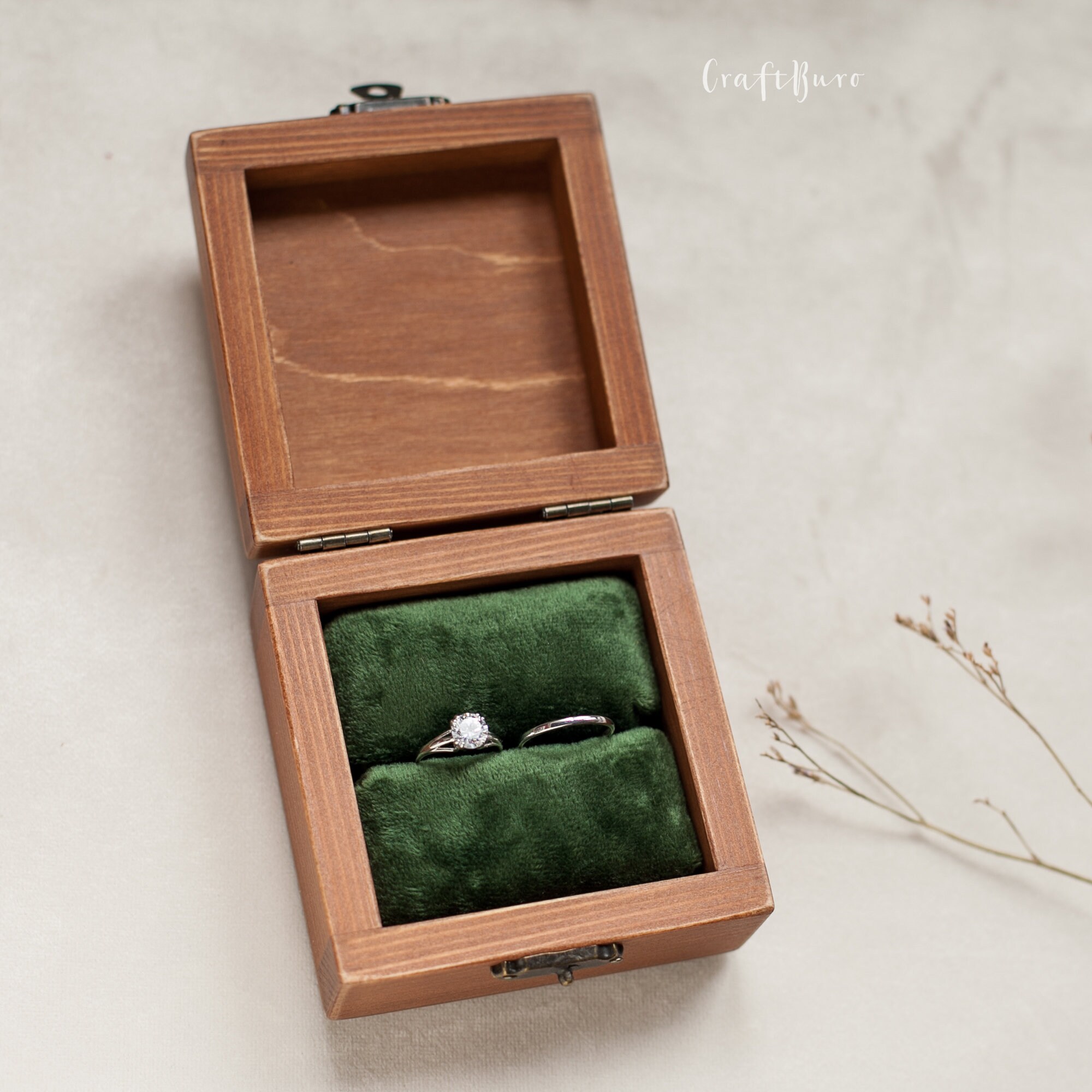 Custom ring holder Ring bearer box Personalized wedding ring Etsy