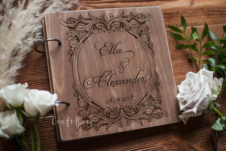 Wedding Guest Book Personalized Guestbook Custom Guest Book Etsy