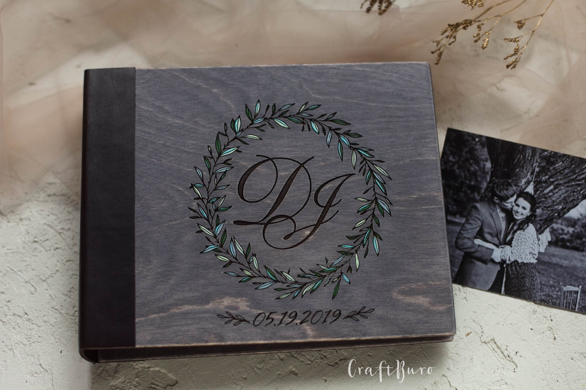 Custom photo album Rustic wedding photo album 4x6 5x7 Etsy