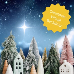 Christmas Village Wall Tapestries, Indoor Holiday Backdrop for Festive Xmas Decor, Display Stuff Background, Indoor Tapestry, Xmas Wall Art