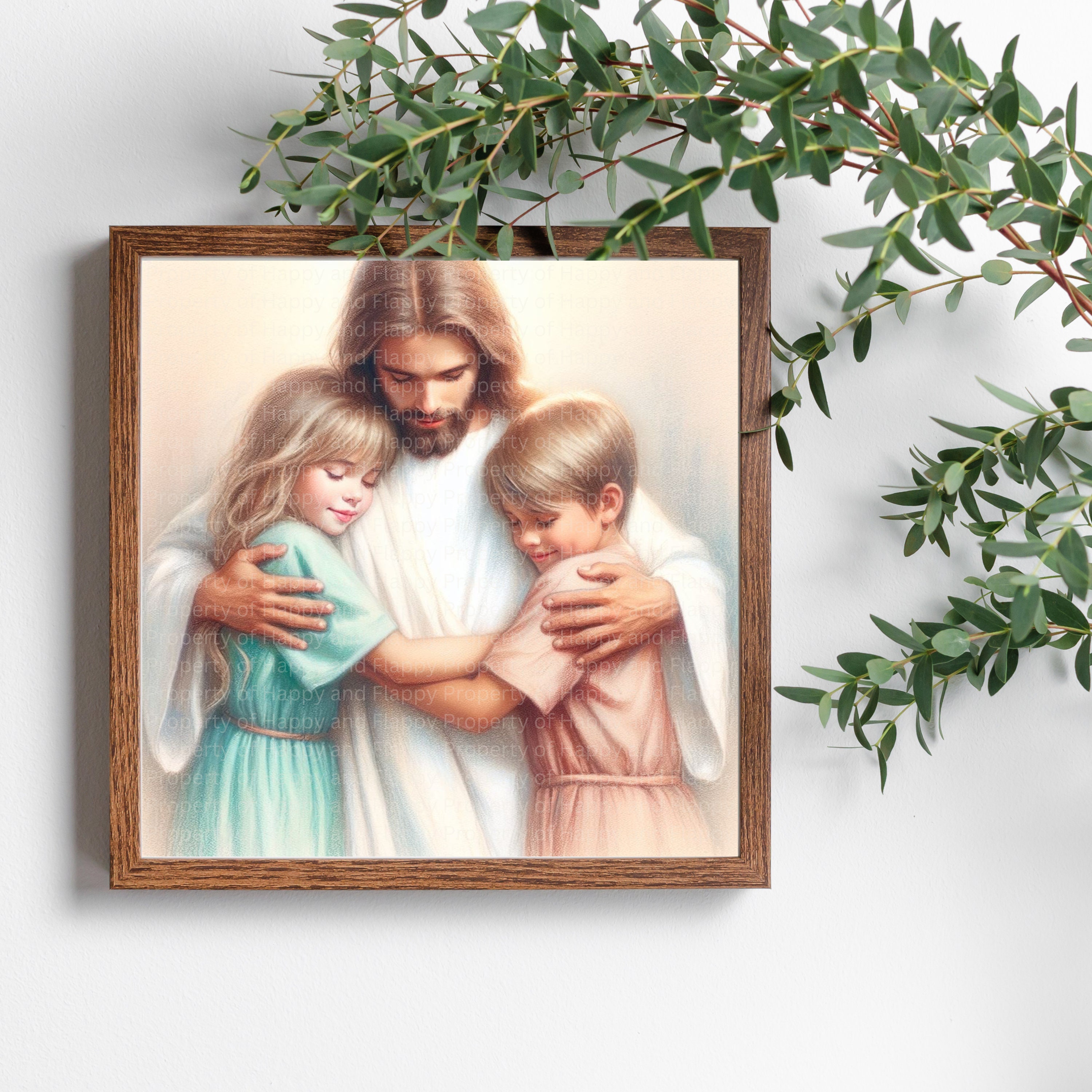 Jesus With Children 8x10 Art Print – “What Happened To Your Hand?” – Ready To Frame