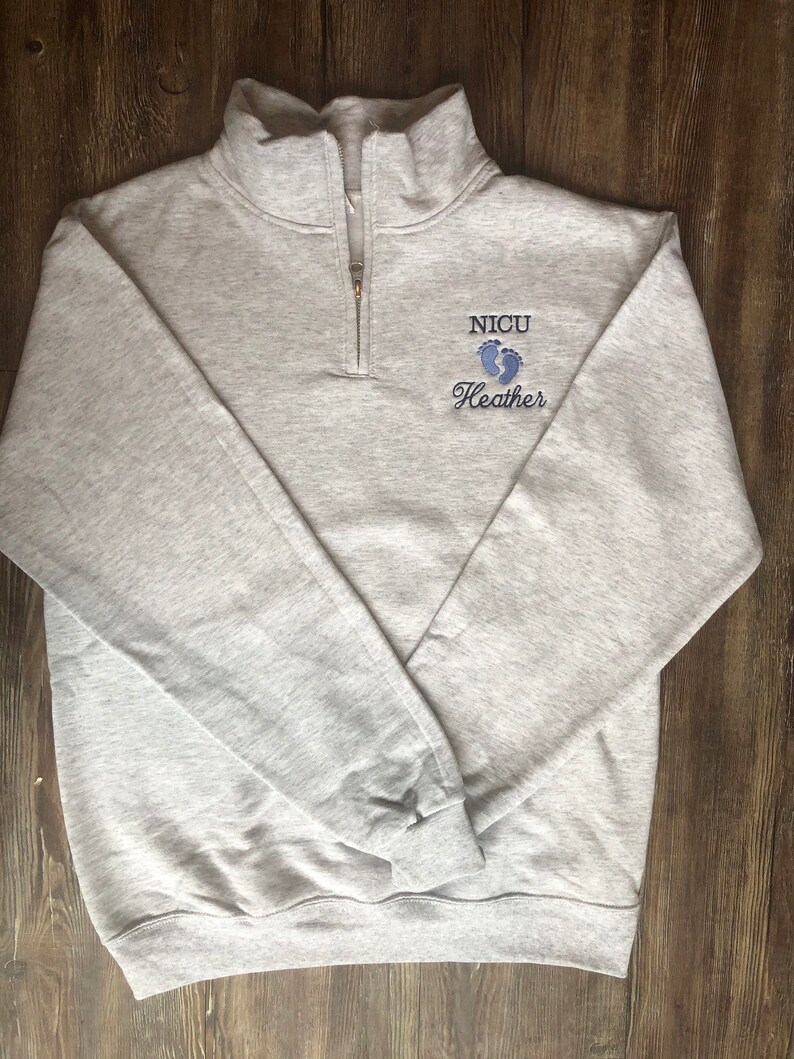 Nurse Heart Stethoscope Monogram Quarter Zip Pullover Nurse Etsy