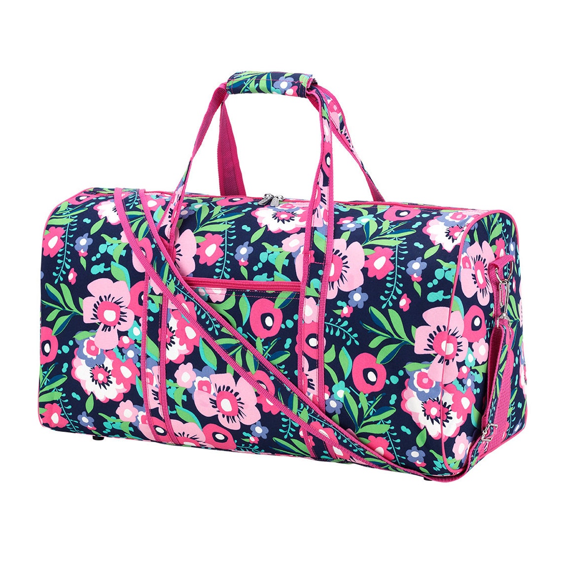 Overnight Bag with shoulder strap. Pink Tote bag Girls Duffel | Etsy