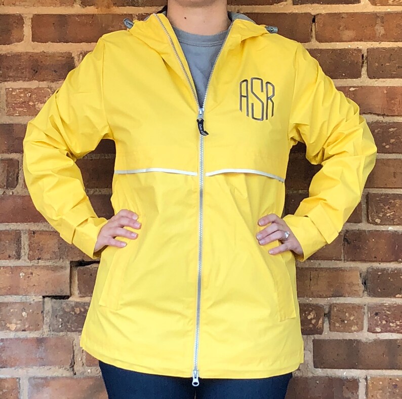 Charles River Rain Jacket Monogram Rain Jacket Monogrammed Etsy