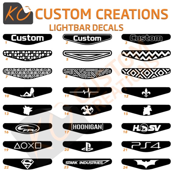 Custom Playstation 4 Light Bar Decal X1 PS4 Lightbar