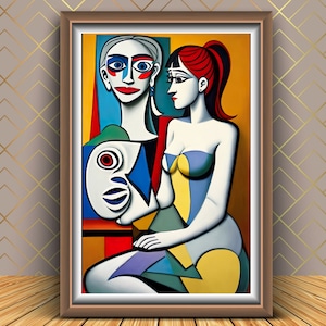 Cubism Art Print No49: Modern Home Decor (Digital Download)