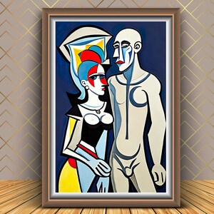 Cubism Art , No34  Printable 2:3 Ratio  Wall Art , Digital Art , Home Decor ---Sofyali Art