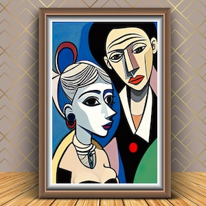Cubism Art , No46  Printable 2:3 Ratio  Wall Art , Digital Art , Home Decor ---Sofyali Art