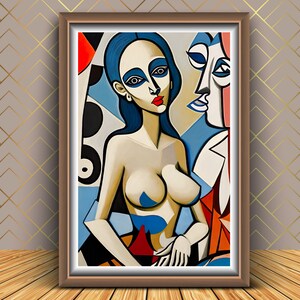 Cubism Art , No53  Printable 2:3 Ratio  Wall Art , Digital Art , Home Decor ---Sofyali Art