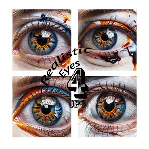 Realistyczne wydruki sztuki oka: nowoczesne wzory sublimacyjne (do pobrania w wersji cyfrowej)