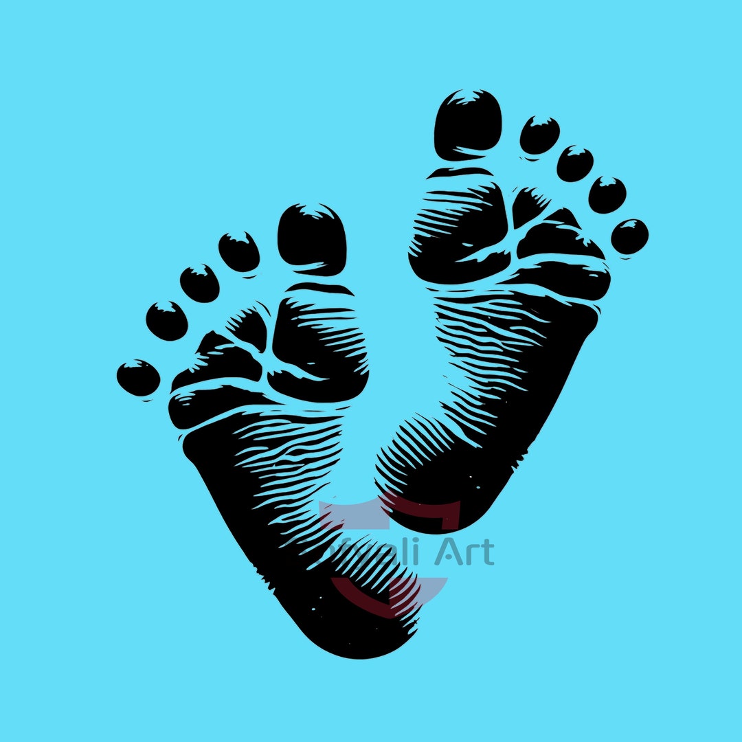 Baby Footprint SVG no4 Transparent PNG Instant Digital Download baby-foot-print-with-heart-svg-baby-feet-svg-baby-foot-svg-png-baby-png