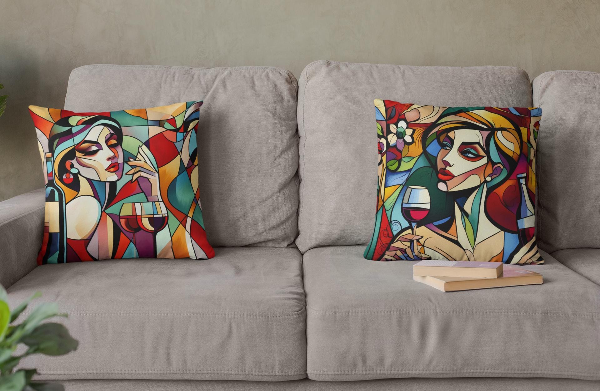 Cubism Art Print: Wine & Women Series (digital Download) - Etsy