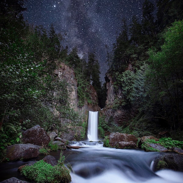 Toketee Falls | Oregon Waterfalls | Umpqua National Forrest | Waterfall Art | Landscape Photography | Stars | Metal Prints | Canvas Prints