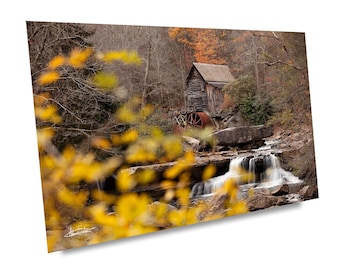 Glade Creek Grist Mill: West Virgina Babcock State Park Autumn Landscape Print