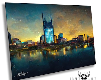 Starry Night Nashville | Music City | Tennessee Photography | Abstract Digital | Canvas Prints | Metal Prints | Wall Art | Home Office Decor