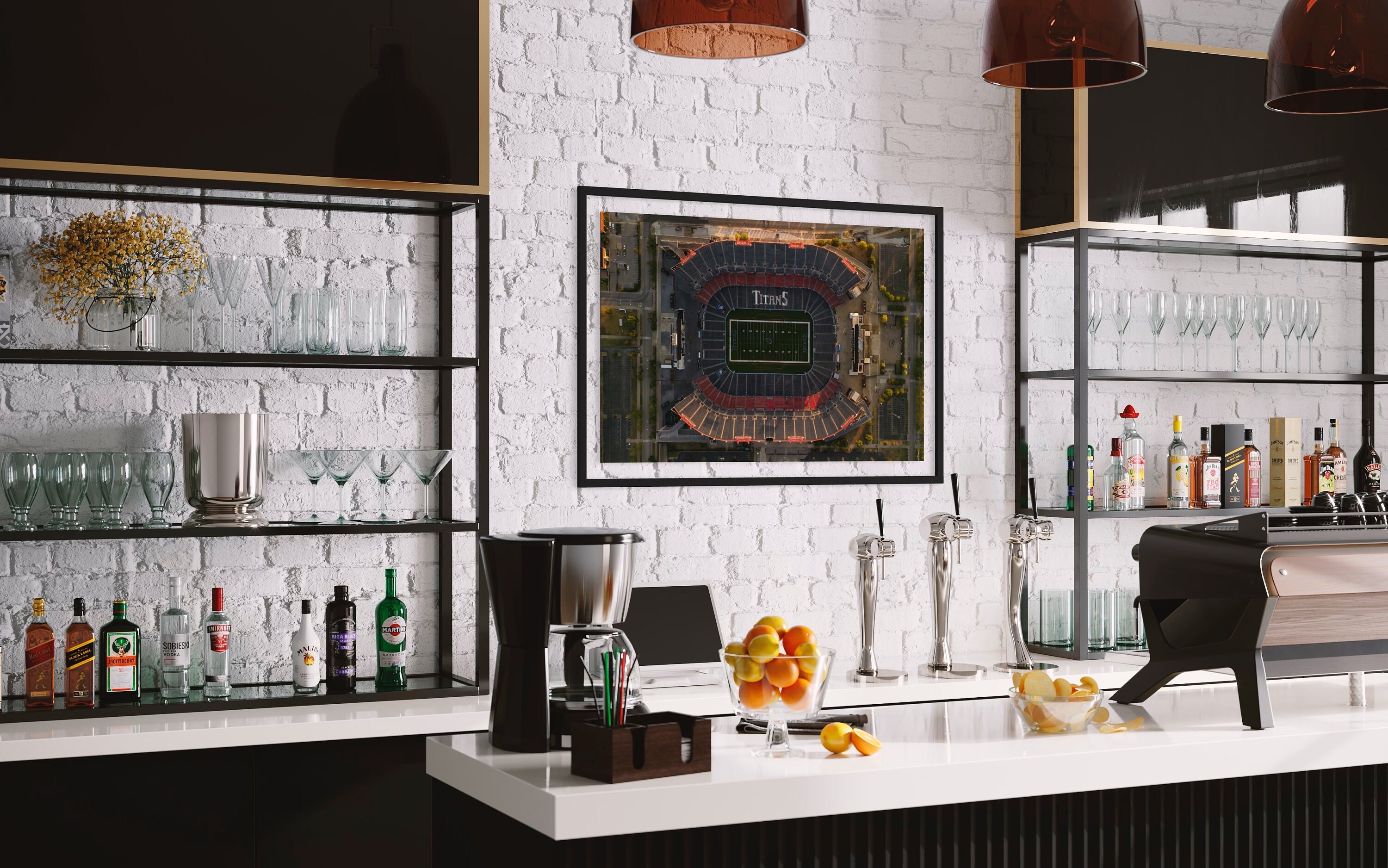 Tennessee Titans Nissan Stadium NFL Memorabilia Prints Music City Football Downtown Nashville