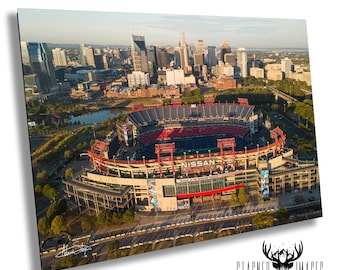Tennessee Titans Nashville Skyline: NFL Memorabilia Print
