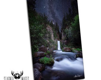 Toketee Falls: Milky Way Galaxy Oregon Landscape Photography Print