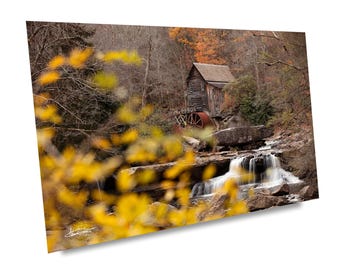 Glade Creek Grist Mill: West Virgina Babcock State Park Autumn Landscape Print