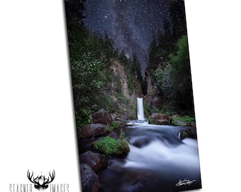 Toketee Falls: Milky Way Galaxy Oregon Landscape Photography Print