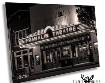 Franklin Theatre Vintage: It’s a Wonderful Life Christmas Edition Tennessee Photography Prints