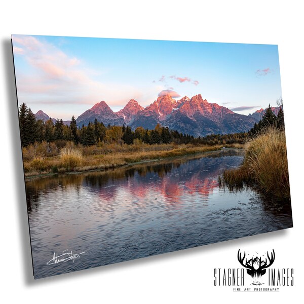 Schwabacher Landing Alpenglow: Grand Teton National Park