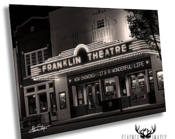 Franklin Theatre Vintage: It’s a Wonderful Life Christmas Edition Tennessee Photography Prints