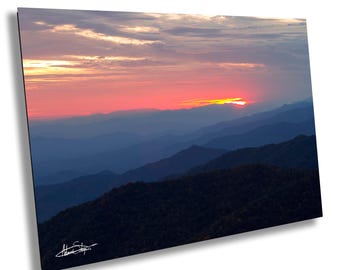 Blue Ridge Sunset: Great Smoky Mountain National Park North Carolina Photography Print