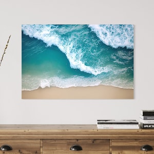 Shoreline Aerial | Ocean Waves | Beach Wall Art | Aerial Photograph | Beach Sand | Canvas Prints | Metal Prints | Home and Office Wall Decor