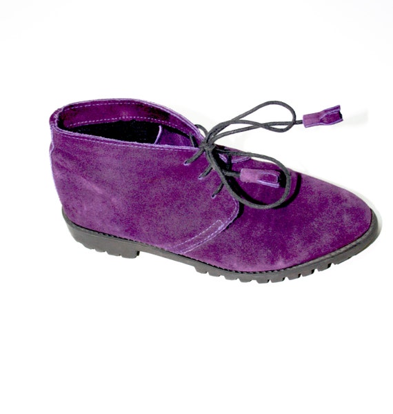 festival boots | vintage purple suede booties | la