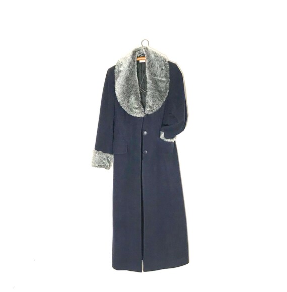 faux fur evening coat