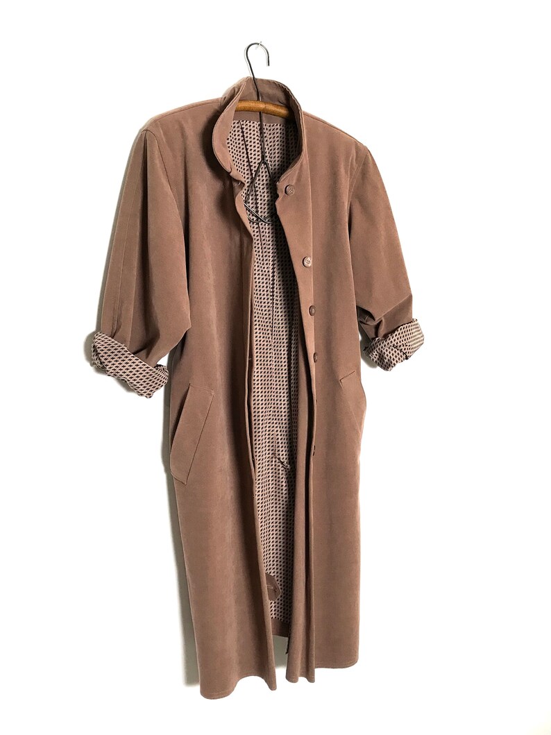 Pink trench coat dusty rose long jacket spring jacket Etsy