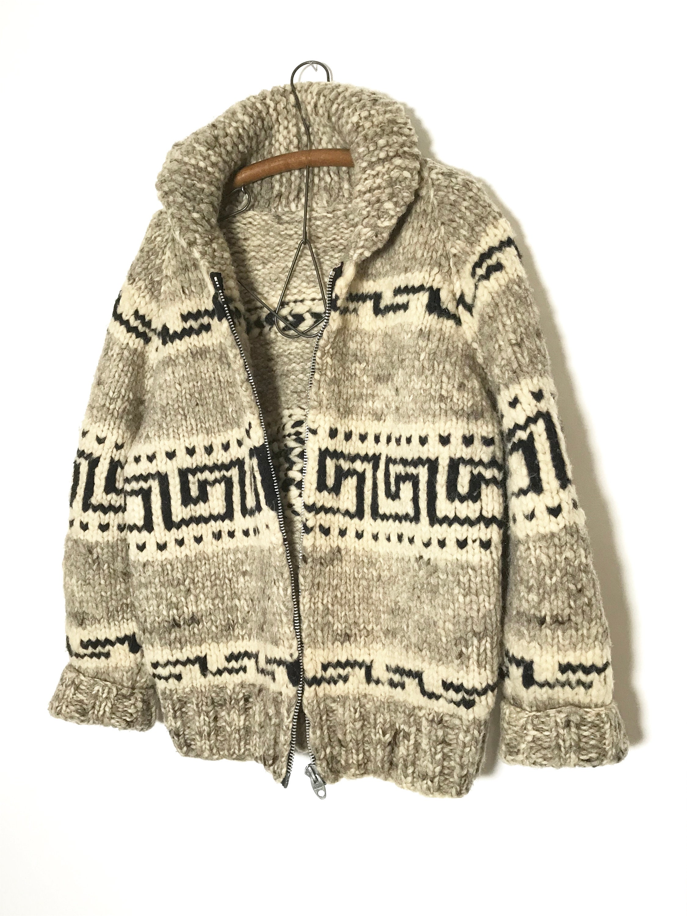 Vintage cowichan sweater cowichan sweater men cowichan Etsy