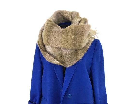 vintage mohair wrap | mohair and wool scarf | HBC