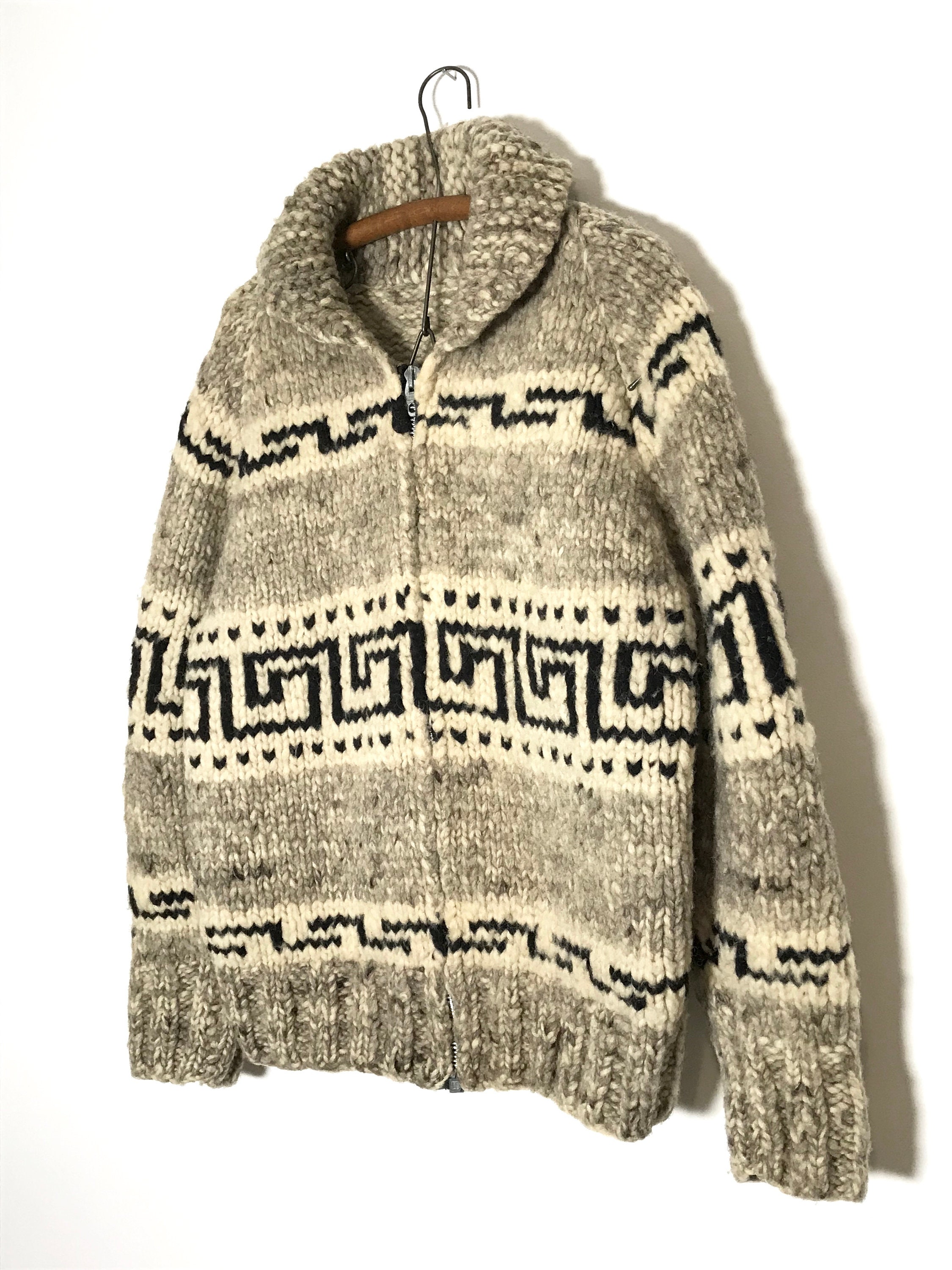 Vintage cowichan sweater cowichan sweater men cowichan | Etsy