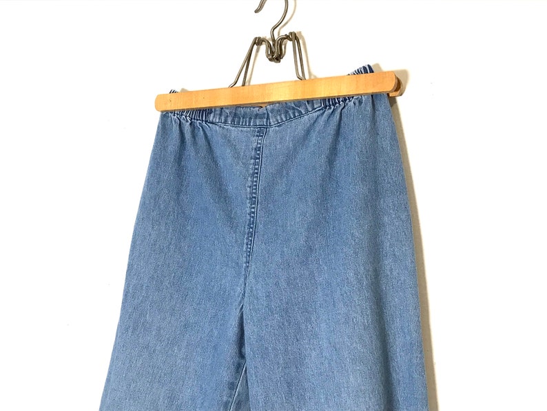 high waisted wide leg trousers vintage jean pants high wasted pants cropped denim trousers high waisted cropped denim pants