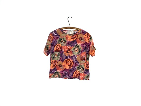 vintage floral top | vintage patterned top | vinta