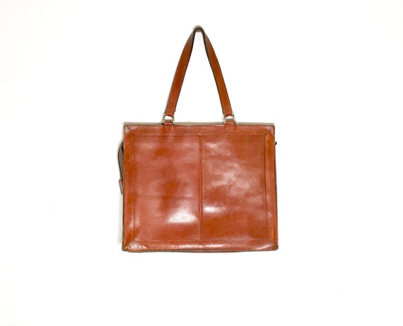 vintage leather briefcase / vintage leather messen
