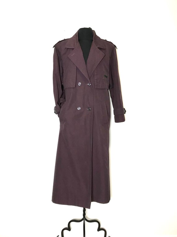 vintage trench coat size 4 | plum trench coat size