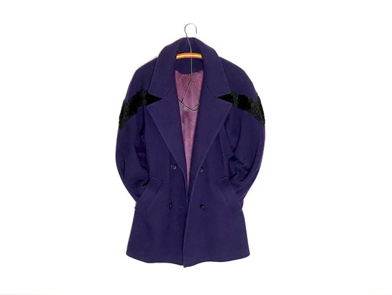 vintage wool coat | purple coat | 80's jacket | vi