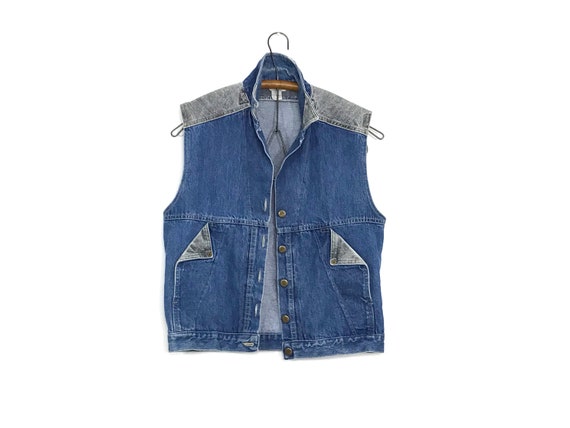 vintage denim vest | vintage jean vest | denim sle