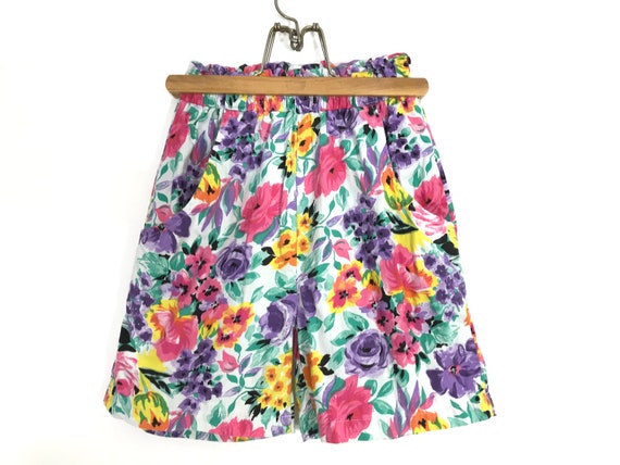 vintage high waisted shorts | vintage floral short