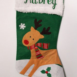 Personalized Fleece Christmas Stockings, Character Christmas Stocking, Custom Holiday Stockings, Christmas Stockings, Personalized image 7