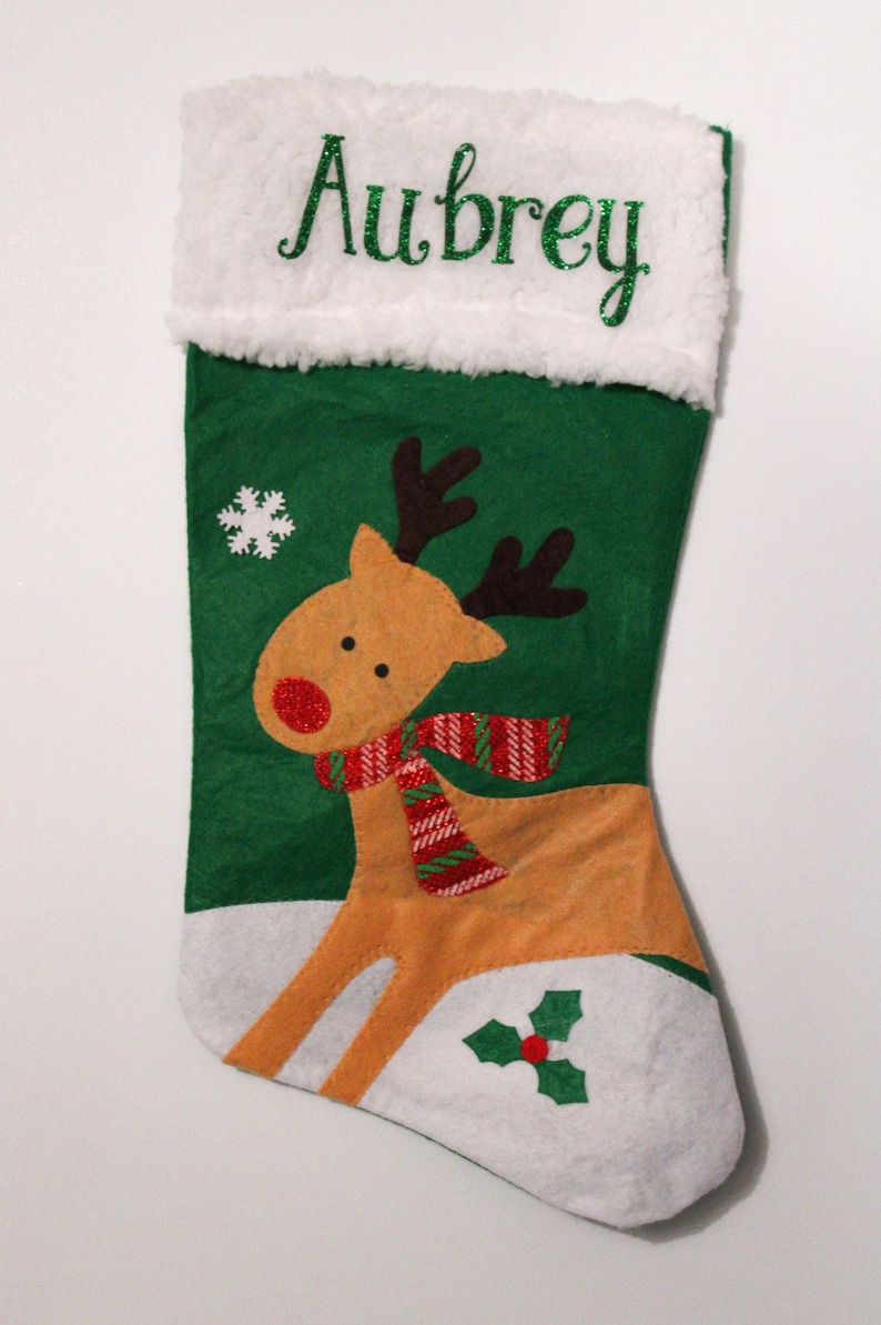 Personalized Fleece Christmas Stockings, Character Christmas Stocking, Custom Holiday Stockings, Christmas Stockings, Personalized image 7