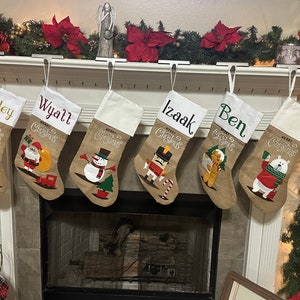 Personalized Christmas Stocking, Character Custom Christmas Stocking, Kids Stocking, Christmas Stocking, Christmas Stocking Set, Family