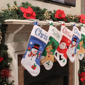 Personalized Fleece Christmas Stockings, Character Christmas Stocking, Custom Holiday Stockings, Christmas Stockings, Personalized image 4